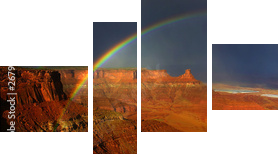 rainbows of canyonlands - Vierteiliges Leinwandbild, Viertychon