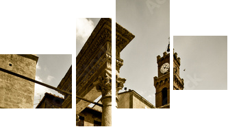 Tuscan historic architecture - Vierteiliges Leinwandbild, Viertychon