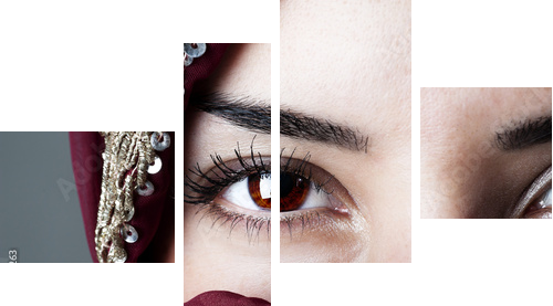 Arabisches Auge - Vierteiliges Leinwandbild, Viertychon