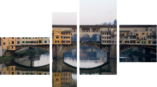 Ponte Vecchio a Firenze - Vierteiliges Leinwandbild, Viertychon