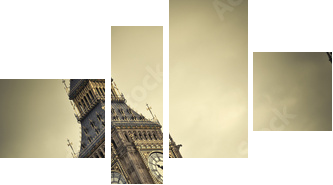Big Ben, London - Vierteiliges Leinwandbild, Viertychon