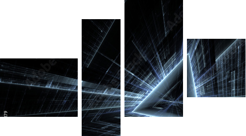 Abstract business science or technology background - Vierteiliges Leinwandbild, Viertychon