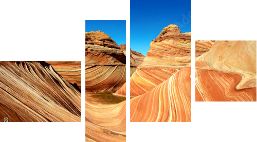 the wave - Vierteiliges Leinwandbild, Viertychon