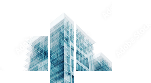 Contemporary architecture - Vierteiliges Leinwandbild, Viertychon