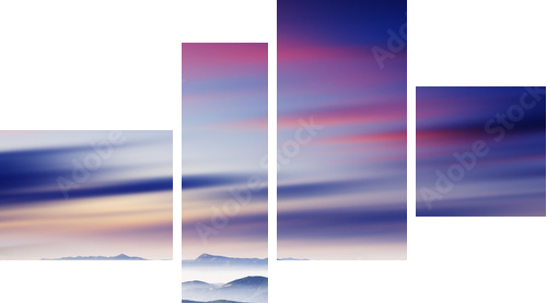 mountain landscape - Vierteiliges Leinwandbild, Viertychon