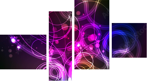 Abstract Background Vector - Vierteiliges Leinwandbild, Viertychon