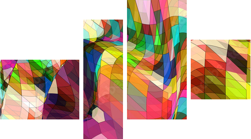 Abstract Background Vector - Vierteiliges Leinwandbild, Viertychon
