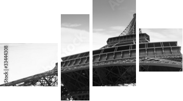 tour eiffel symbol of Paris - Vierteiliges Leinwandbild, Viertychon