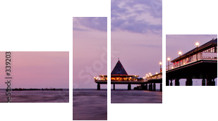 Pier in Heringsdorf - Vierteiliges Leinwandbild, Viertychon