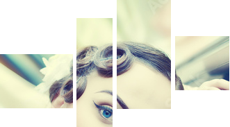 vintage  portrait - Vierteiliges Leinwandbild, Viertychon