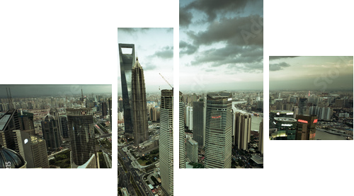 shanghai - Vierteiliges Leinwandbild, Viertychon