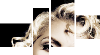 Marilyn Monroe imitation Retro style - Vierteiliges Leinwandbild, Viertychon