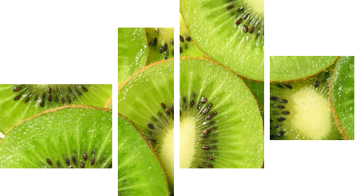 kiwi fruit - Vierteiliges Leinwandbild, Viertychon