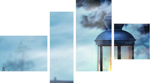 Winterlicht - Vierteiliges Leinwandbild, Viertychon