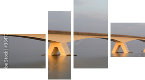 zeelandbrÃ¼cke - Vierteiliges Leinwandbild, Viertychon