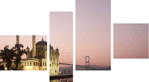 the buyuk mecidiye mosque - Vierteiliges Leinwandbild, Viertychon