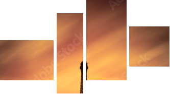 Tour Eiffel Paris France - Vierteiliges Leinwandbild, Viertychon