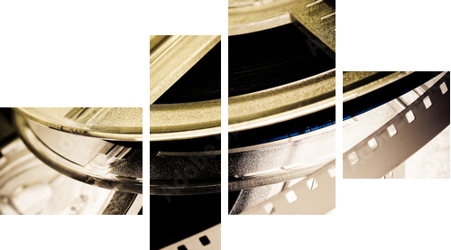 Film reels - Vierteiliges Leinwandbild, Viertychon