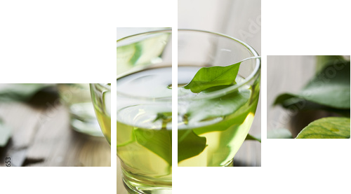 green tea  - Vierteiliges Leinwandbild, Viertychon