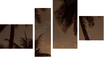 Relaxing hammock sunset - Vierteiliges Leinwandbild, Viertychon
