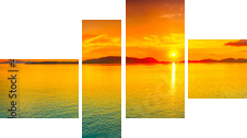 Sunset panorama - Vierteiliges Leinwandbild, Viertychon