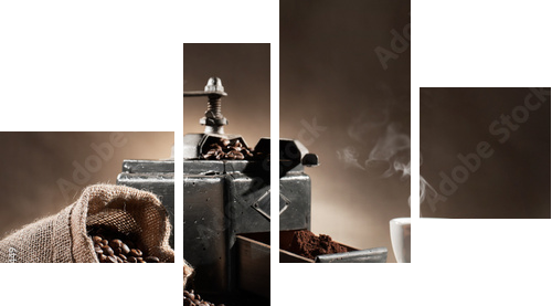 coffee grinder  - Vierteiliges Leinwandbild, Viertychon