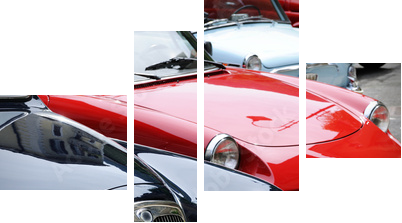 vintage cars - Vierteiliges Leinwandbild, Viertychon