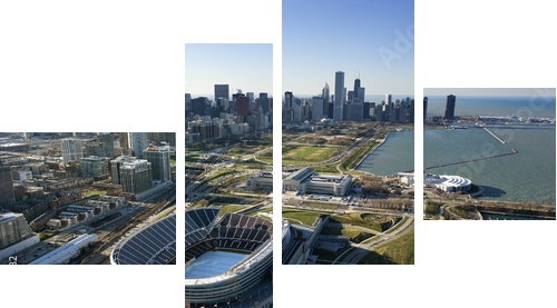 Chicago, Illinois. - Vierteiliges Leinwandbild, Viertychon