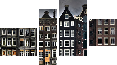 Amsterdam Houses - Vierteiliges Leinwandbild, Viertychon