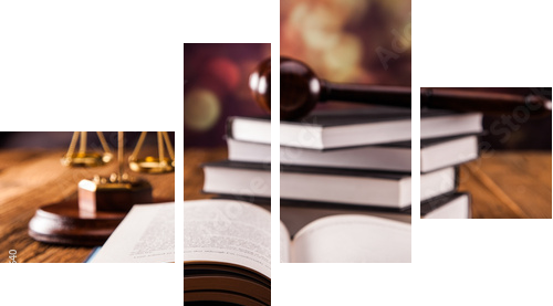 Law concept - Vierteiliges Leinwandbild, Viertychon