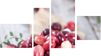 Fresh Cranberries - Vierteiliges Leinwandbild, Viertychon