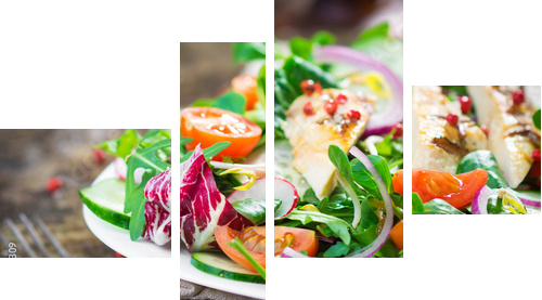 Chicken Salad  - Vierteiliges Leinwandbild, Viertychon