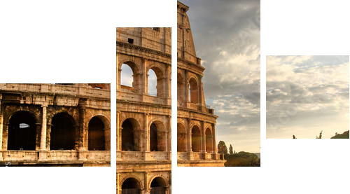 Roma, Colosseo - Vierteiliges Leinwandbild, Viertychon