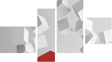 3d rendering of cubes  - Vierteiliges Leinwandbild, Viertychon