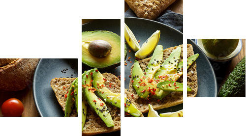 Avocado sandwich  - Vierteiliges Leinwandbild, Viertychon