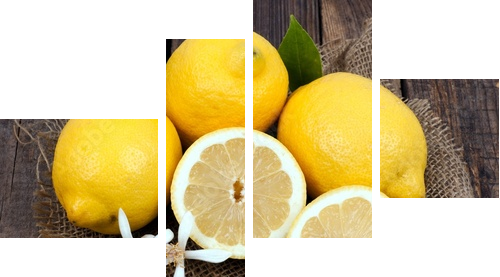 Frische Zitronen - Vierteiliges Leinwandbild, Viertychon