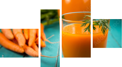 carrot juice  - Vierteiliges Leinwandbild, Viertychon