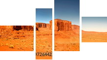 High Resolution Image of Monument Valley Arizona - Vierteiliges Leinwandbild, Viertychon