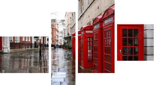 London street - Vierteiliges Leinwandbild, Viertychon