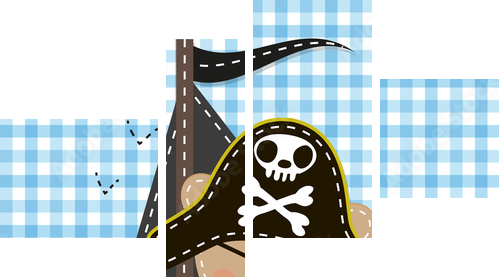 Pirate - Vierteiliges Leinwandbild, Viertychon