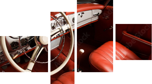 Luxury car interior - Vierteiliges Leinwandbild, Viertychon