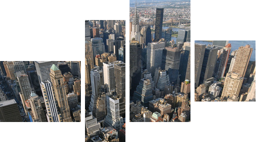 AERIAL VUE OF MANHATTAN (NEW YORK, USA) - Vierteiliges Leinwandbild, Viertychon