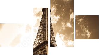 Eiffel Tower - Vierteiliges Leinwandbild, Viertychon