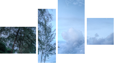 Cold Blue Dawn - Vierteiliges Leinwandbild, Viertychon