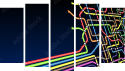 Fünfteiliges Leinwandbild - Pentaptychon