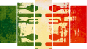 Fünfteiliges Leinwandbild - Pentaptychon