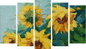 Fünfteiliges Leinwandbild - Pentaptychon