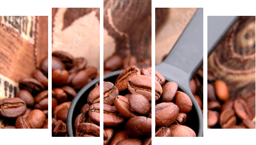 coffee - Fünfteiliges Leinwandbild, Pentaptychon