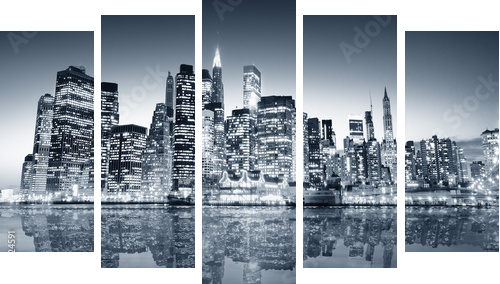 New York manhattan - Fünfteiliges Leinwandbild, Pentaptychon