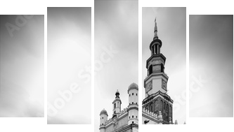 old town hall in Poznan - Fünfteiliges Leinwandbild, Pentaptychon